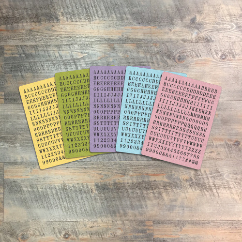 Come Away - Tile Alphabet Stickers - 5 Sheets of Tile Alphabet Stickers from BTW4G
