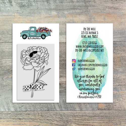 Taped Flower - 2x3 Stamp - ByTheWell4God