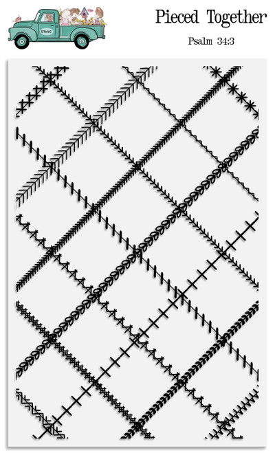 Pieced Together - 1 Piece Stamp Set - 4x6 Stamp Set