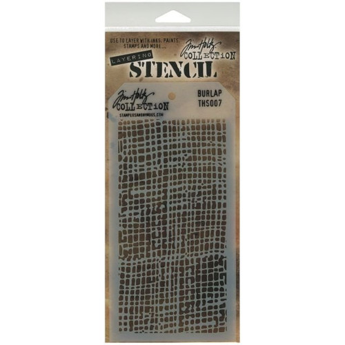 Burlap Layering Stencil - Stampers Anonymous - Tim Holtz- Great for backgrounds!