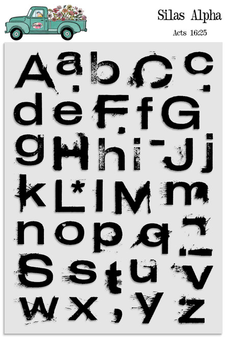 Silas Alpha - 42 Piece Alpha Stamp Set - 4x6 Stamp Set