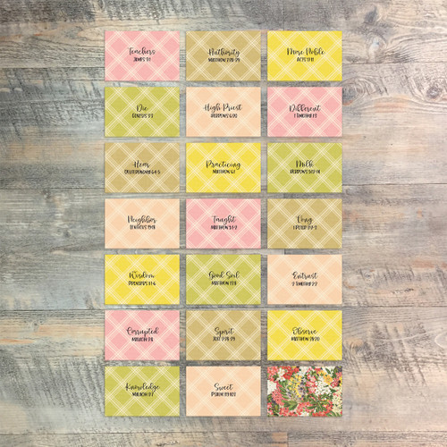 Set 2 Mini Flash Cards for Growing In Truth - 20 2x3 Flash Cards  to Match Kit