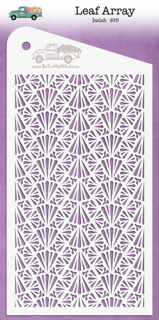 Leaf Array - Custom stencil to coordinate with  Unchanging Majesty - ByTheWell4God