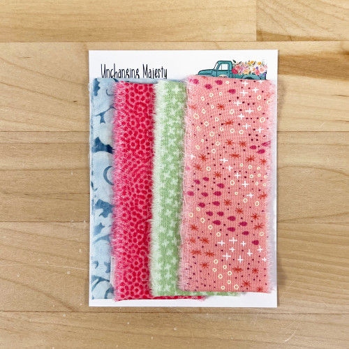 Unchanging Majesty - Fabric Strips - 4 Fabric Strips to Coordinate with the Colors of the Kit