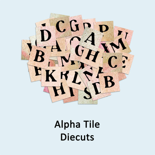 Large Alpha Die Cut Set coordinates with Unchanging Majesty kit