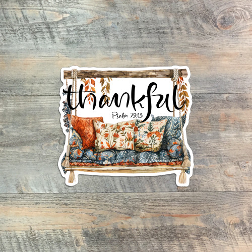 A Biblical Thanks Coordinating Vinyl Sticker - ByTheWell4God