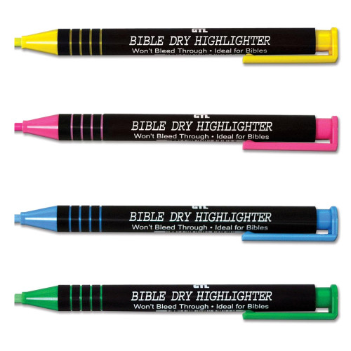 Bible Dry Highlighter - Yellow, Pink, Blue, or Green