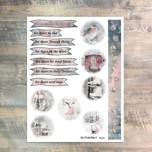 Digital Collection for "Set Apart for His Purposes" Scripture Writing, January 2026