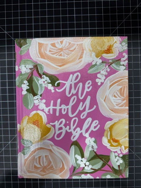 NIV Single Colum Journaling Bible Hand Painted by Isabela Schielke