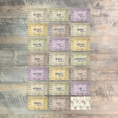  Set 1 Mini Flash Cards for GIve Praise To The Lord - 20 2x3 Flash Cards  to Match Kit