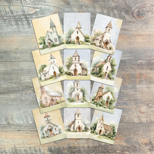 Houses of Praise Journaling Cards - Give Praise To The Lord - 12 Unique-3x4 Journaling Cards