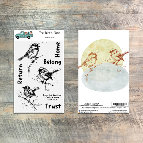 The Bird's Home  - 8 Piece Stamp Set - 4x6 Stamp Set