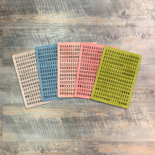 The Way Back Home - Tile Alphabet Stickers - 5 Sheets of Tile Alphabet Stickers from BTW4G