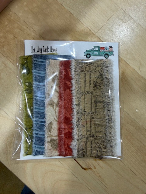 The Way Back Home - Fabric Strips - 5 Fabric Strips to Coordinate with the Colors of the Kit