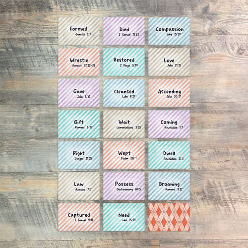 Set 1 Mini Flash Cards forThe Way Back Home - 20 2x3 Flash Cards  to Match Kit