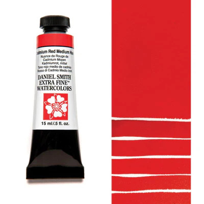  Daniel Smith: Cadmium Red Medium Hue - Extra Fine Watercolors Tube, 15ml