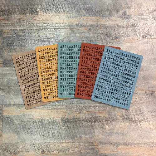 The Seven Deadly SIns  - Tile Alphabet Stickers - 5 Sheets of Tile Alphabet Stickers from BTW4G