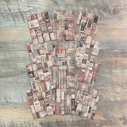 Grunge Numbers Journaling Cards - The Seven Deadly Sins - 12 Unique-3x4 Journaling Cards