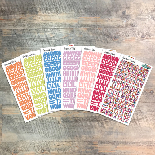 To Walk In Obedience - Clear Alpha Stickers - 7 Sheets of Clear Alpha Stickers - For the margins of your Bible!