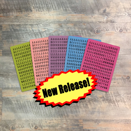 To Walk In Obedience  - Tile Alphabet Stickers - 5 Sheets of Tile Alphabet Stickers from BTW4G