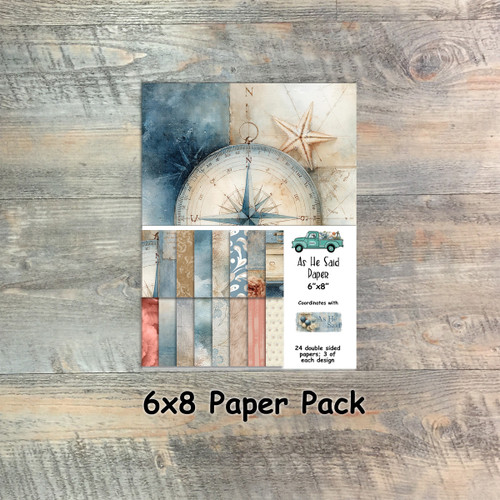 As He Said - Paper Collection - 24 Double Sided 6x8 Papers - Coordinates with Kit