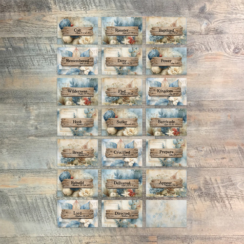 Set 2 Mini Flash Cards forAs He Said - 20 2x3 Flash Cards  to Match Kit