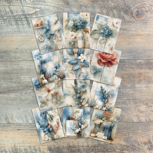 Coastal Assurance Journaling Cards - As He Said- 12 Unique-3x4 Journaling Cards