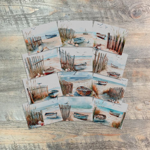 Beached Journaling Cards - As He Said- 12 Unique-3x4 Journaling Cards