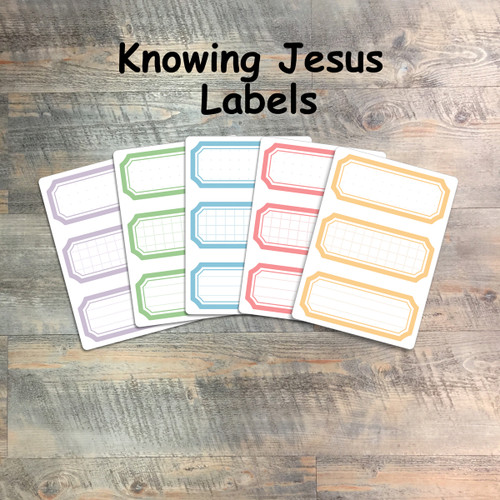 Knowing Jesus- 5 Sheets of Label Stickers from BTW4G- Inspired by this kit!