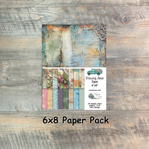 Knowing Jesus - Paper Collection - 24 Double Sided 6x8 Papers - Coordinates with Kit