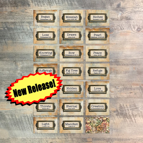 Set 1 Mini Flash Cards for Knowing Jesus- 20 2x3 Flash Cards to Match Kit