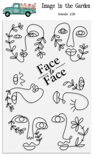 Image in the Garden - 7 Piece Stamp Set - 4x6 Stamp Set