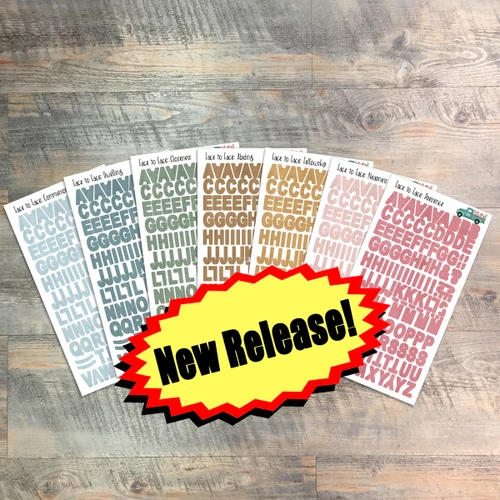 Face To Face - Clear Alpha Stickers - 7 Sheets of Clear Alpha Stickers - For the margins of your Bible!