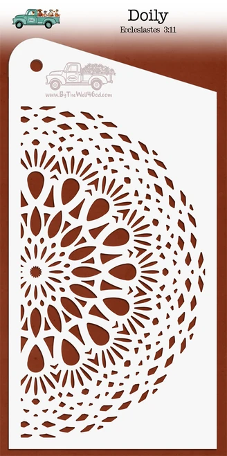 Doily - Custom stencil to coordinate with Enough For Today - ByTheWell4God