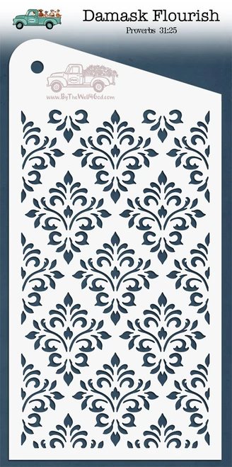 Damask Flourish - Custom stencil to coordinate with Enough For Today- ByTheWell4God