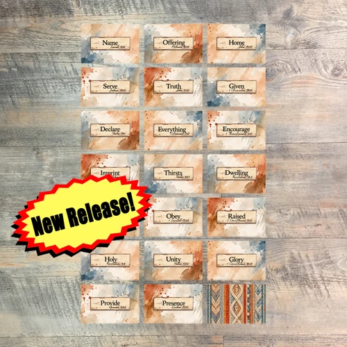 Set 2 Mini Flash Cards for A Life of Worship - 20 2x3 Flash Cards  to Match Kit