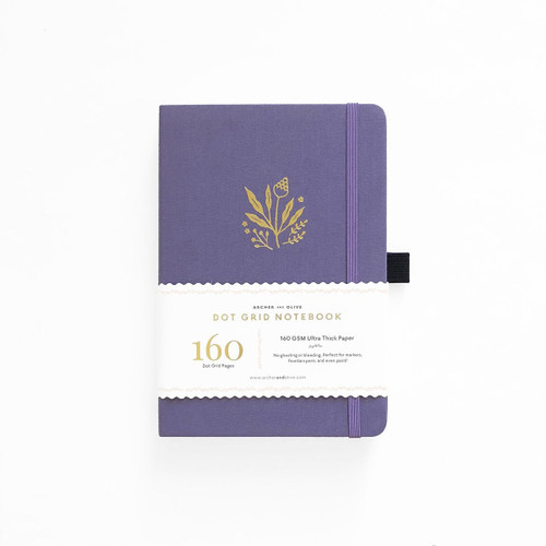 A5 Floral Details Dot Grid Notebook by Archer & Olive