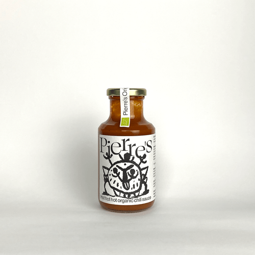 Pierre's Original x Raavare.com | Køb hot hot hot organic chili sauce og andre lokale råvarer på Raavare.com. Leveret for 39 kr i København. Hot hot hot organic chili sauce fra Pierre's Original er udsøgte chilisaucer.