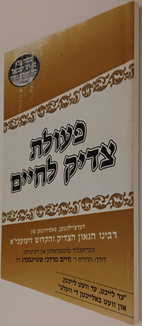 פעולת צדיק לחיים - תולדות סיפורים - סאטמאר - אידיש #2979
