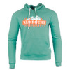 front of green hoodie orange hoodie 