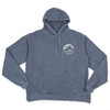 Navy Hoodie with circle red rocks logo on topright 