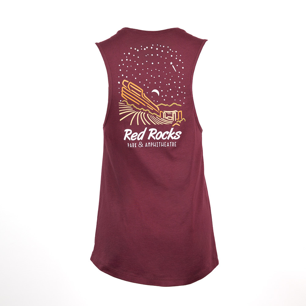 Red Rocks Ladies Night Sky Tank Top