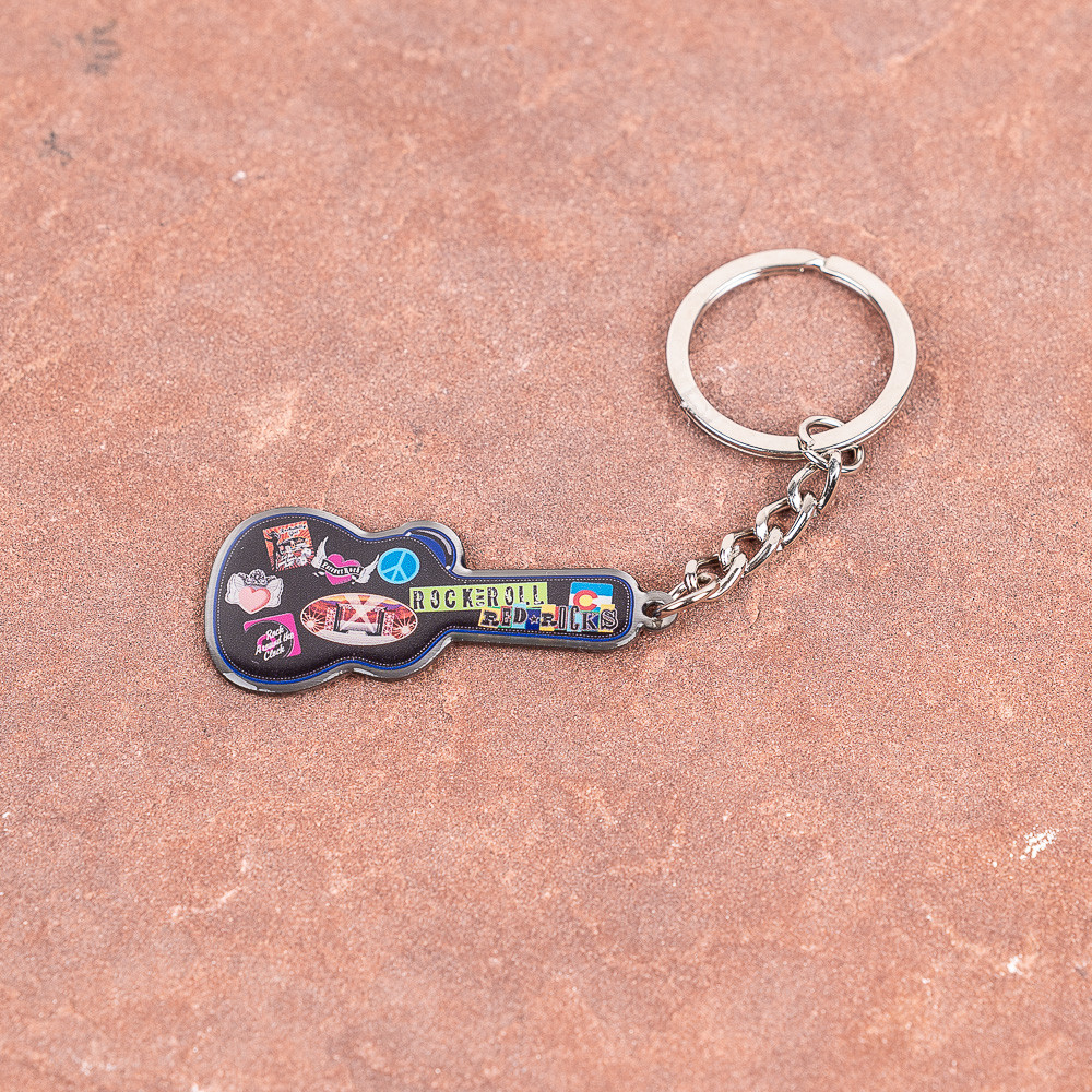 Red Rocks Guitar Case Key Chain