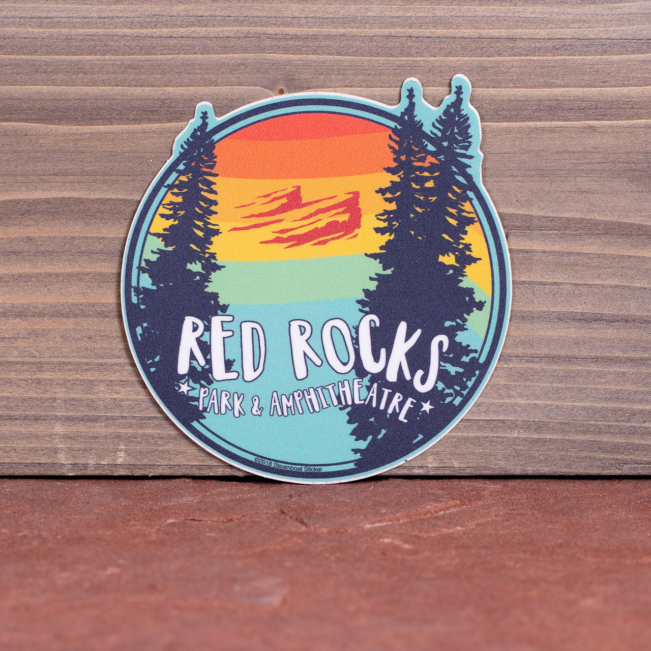 Red Rocks Pine Tree Beach Sticker Red Rocks Gift Shop