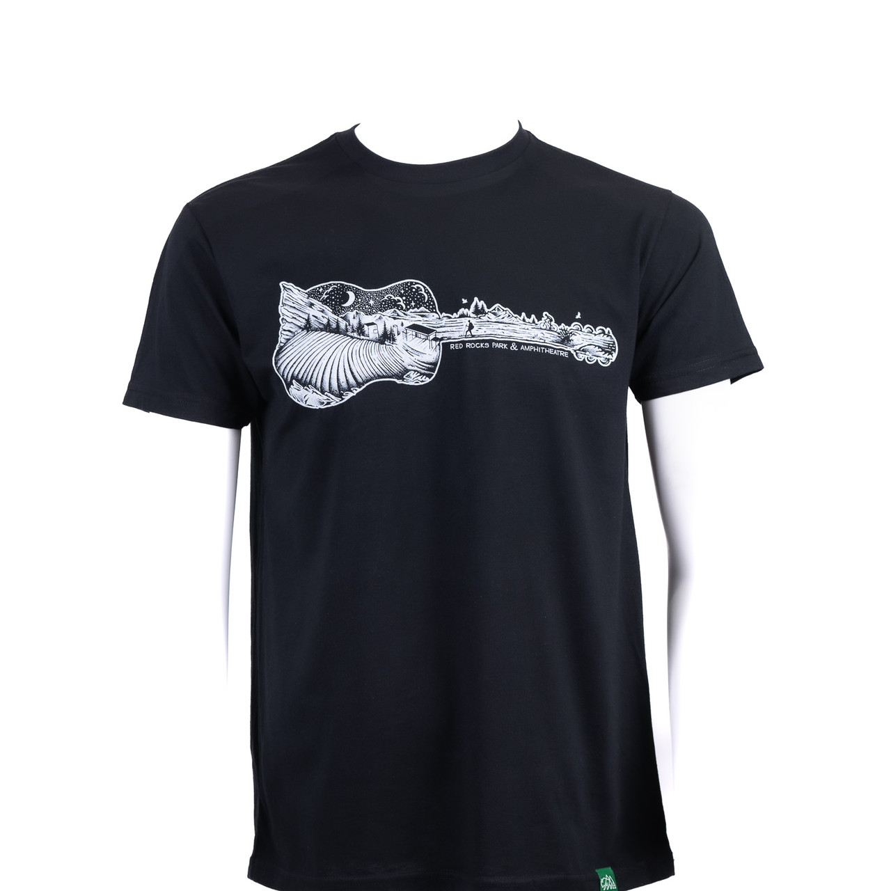 Red Rocks Guitar T-Shirt (Black Color)