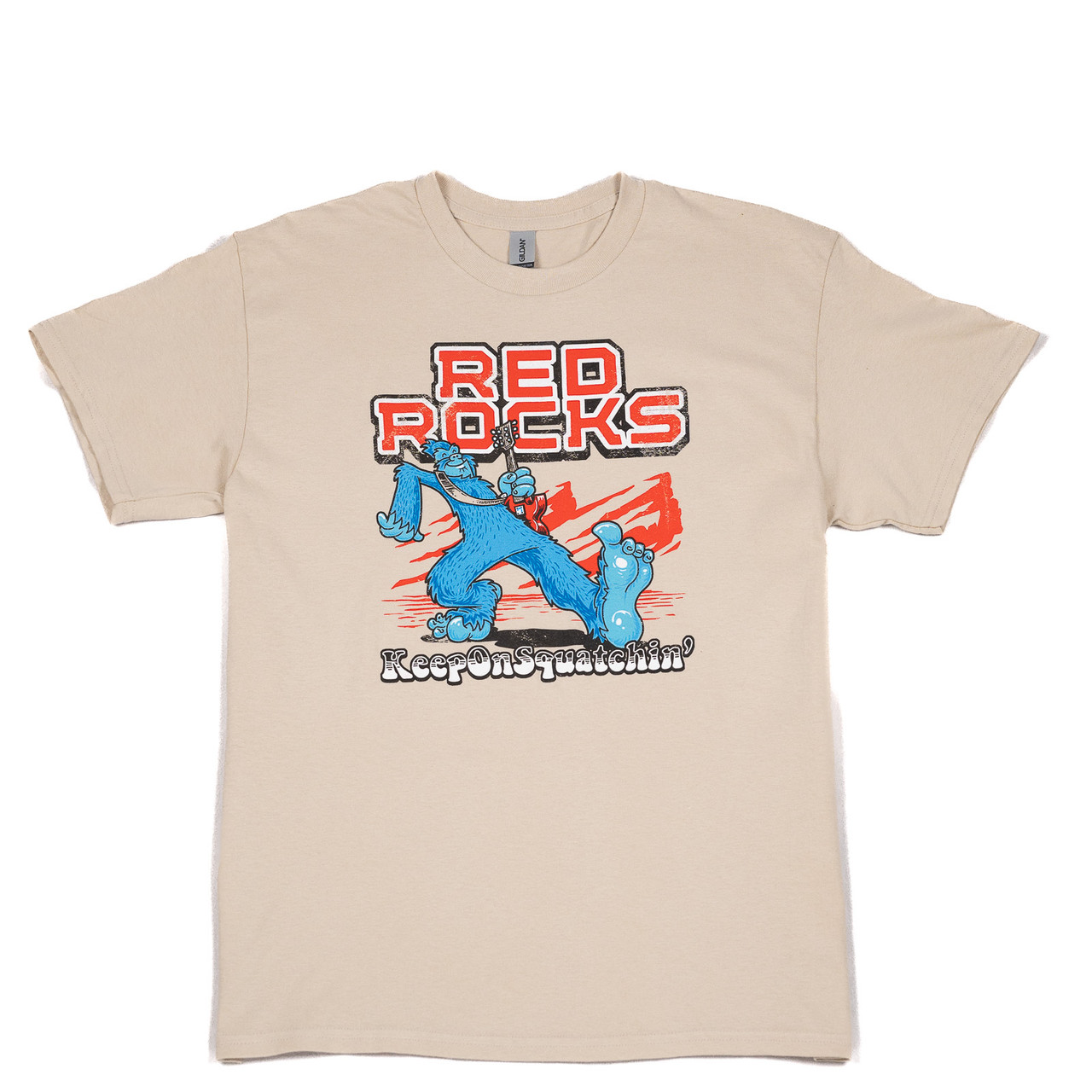 KEEP A-ROCKIN'! TシャツM090 Red Rocks Keep On Squatchin T-Shirt