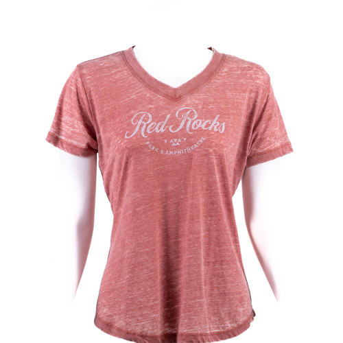 Red Rocks Camp Script Ladies T-Shirt