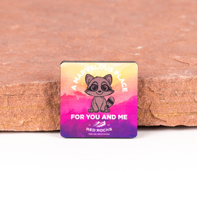 Red Rocks Raccoon Red Rocks Marvelous Raccoon Magnet
