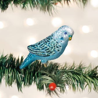 Blue Miniature Parakeet Ornament
