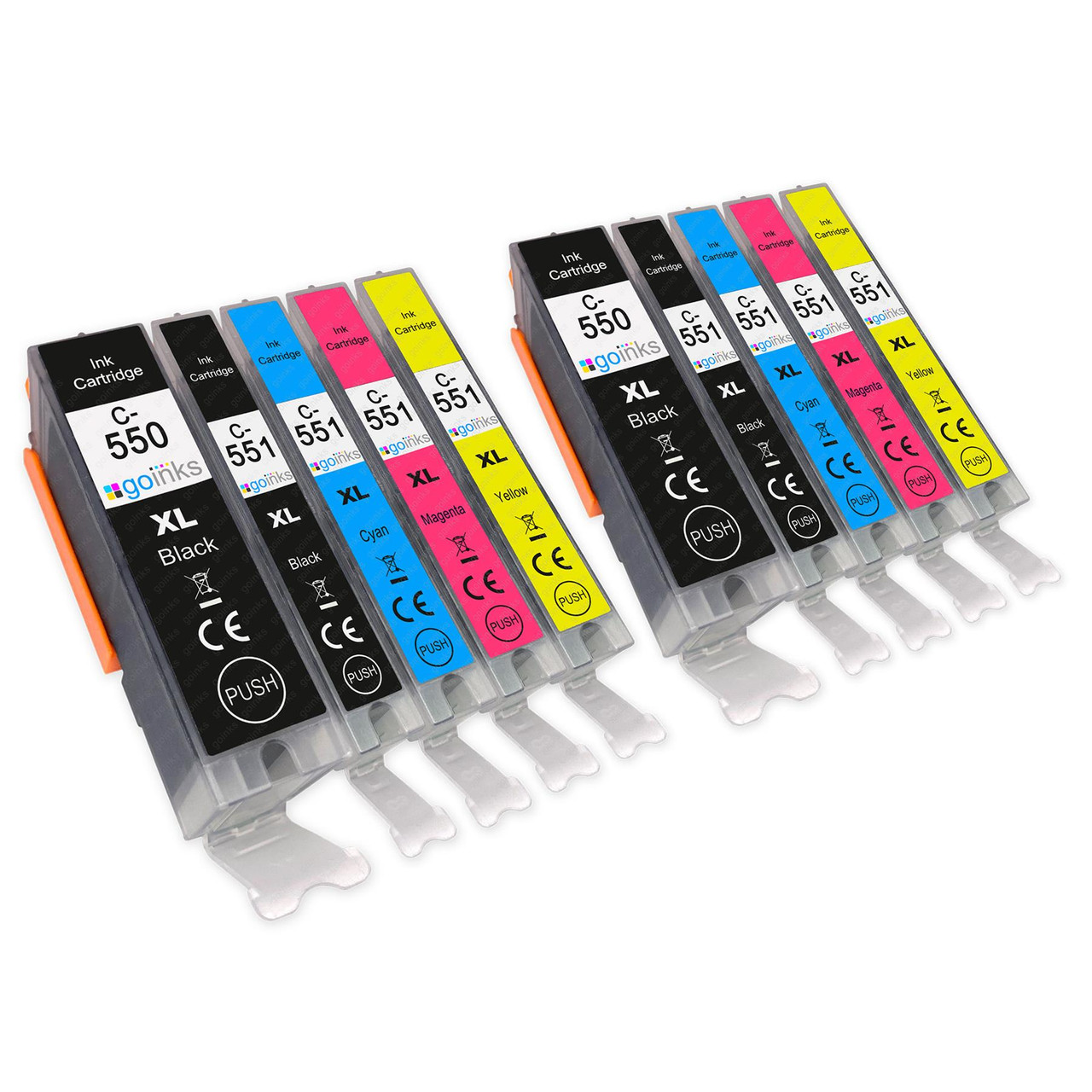 Compatible Canon PGI-550 & CLI-551 - 2 Sets of 5 Ink